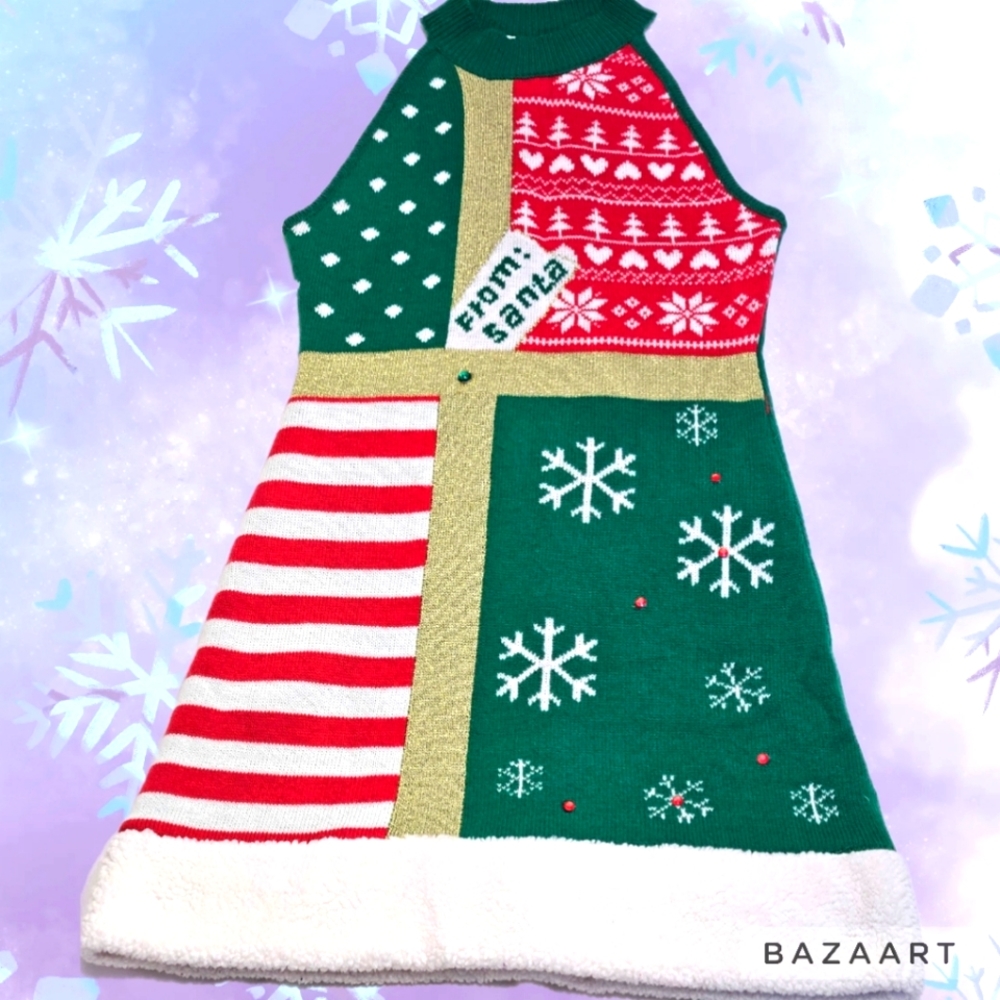 Ugly Christmas Sweater Dress Size Lg